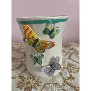 2007 Allure Ceramic Butterfly Toothbrush/Pencil Holder